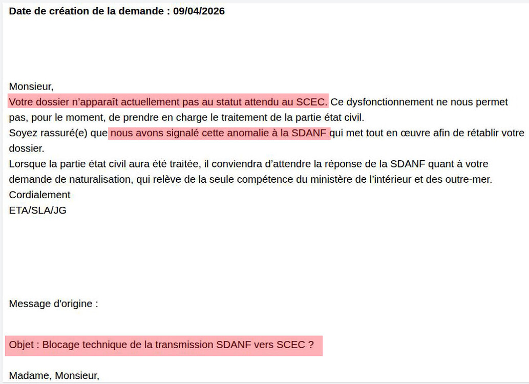 Comment contacter le SCEC en cas de blocage au SCEC (j'ai reçu une ...