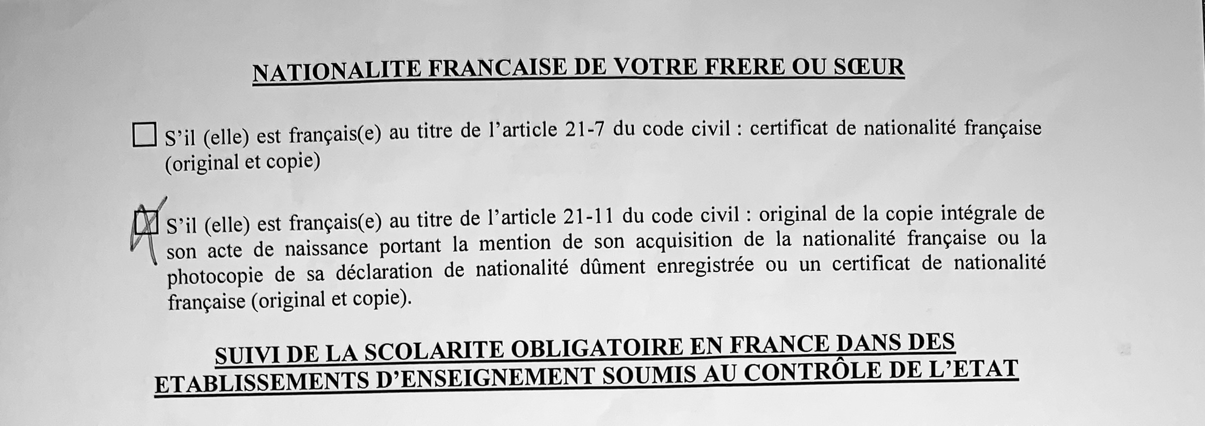 Naturalisation par fratrie