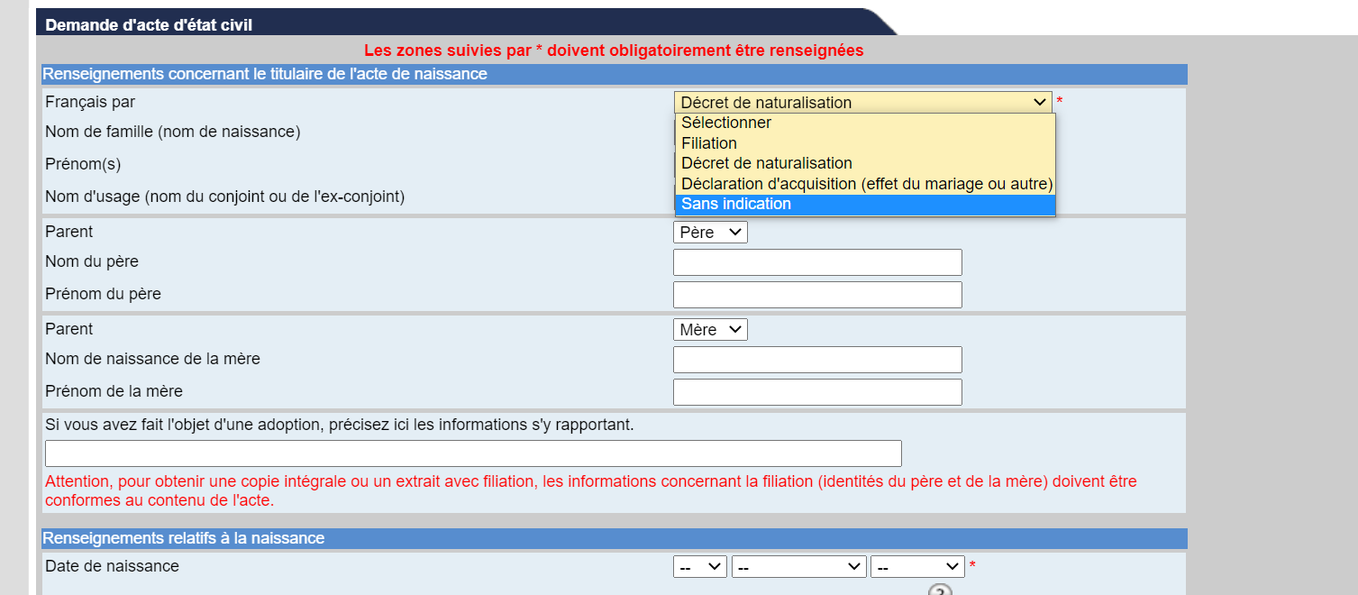 FORUM 2 NATURALISATION PAR DECRET Étapes ADN + CNI + Passeport