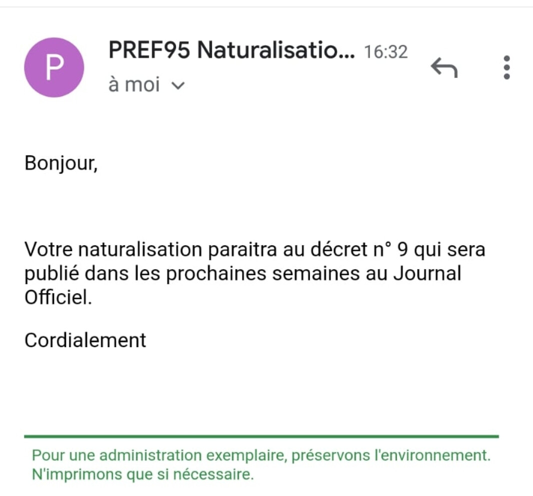 FORUM 1 NATURALISATION PAR DECRET Suivi de dossier SDANF & SCEC