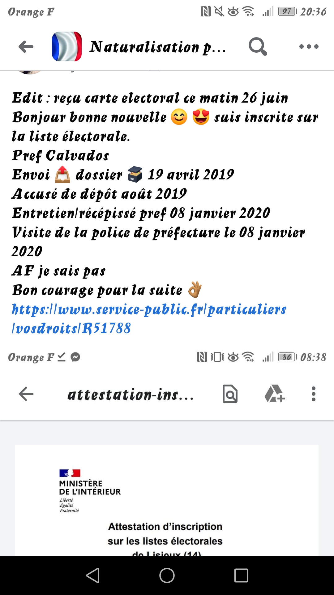 FORUM 1 NATURALISATION PAR MARIAGE Étapes et délais 2020/2021 Naturalisation Par Mariage