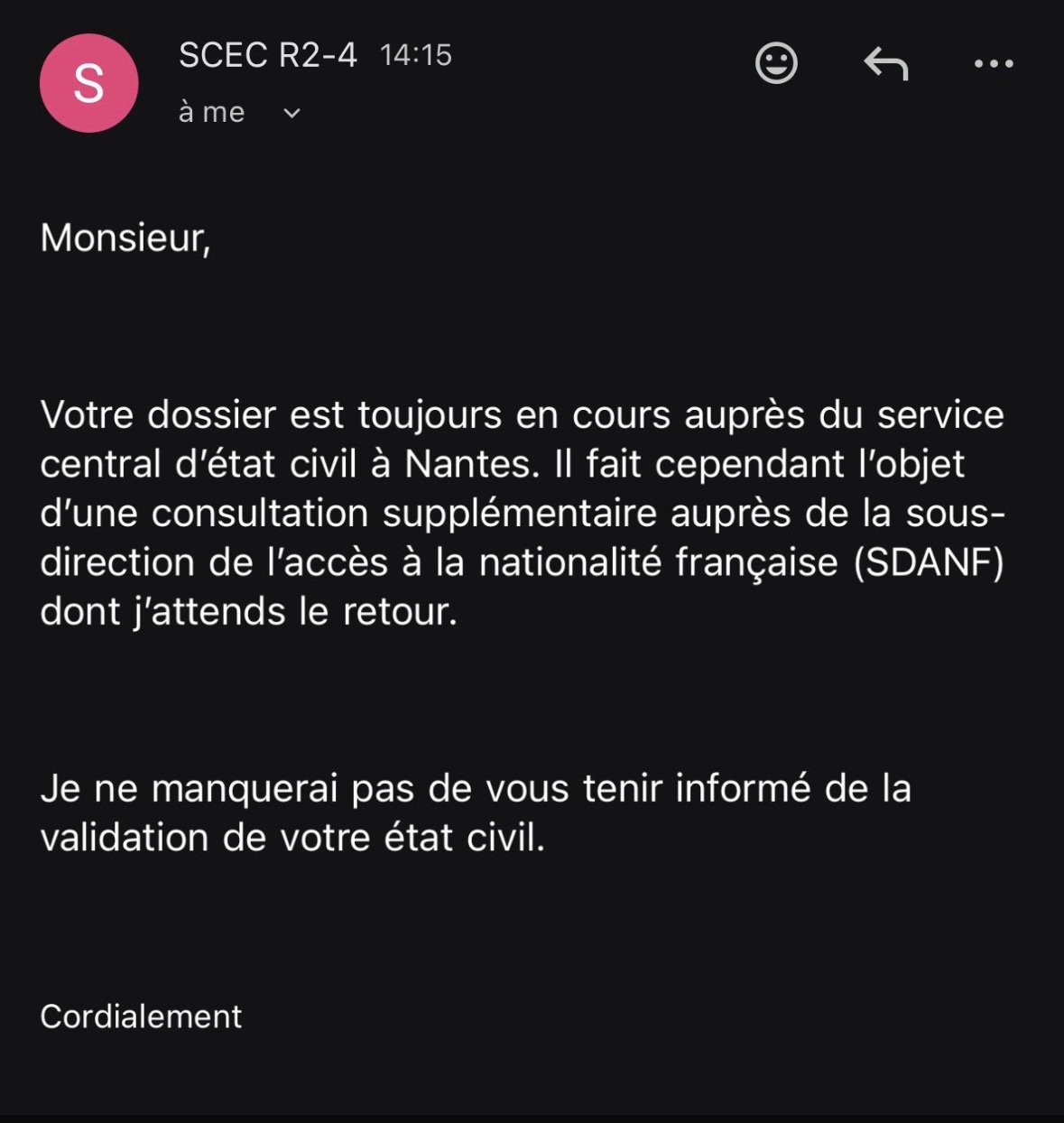 Passage au SCEC - Janvier 2026 - Page 42 - Naturalisation Par Décret ...